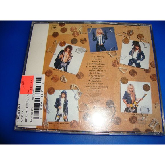 WARRANT cd DIRTY ROTTEN FILTHY STINKING RICH jani lane - Picture 2 of 4